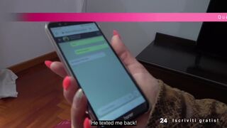Mary Rider, the Italian grandma, gives a sloppy handjob to nerdy guy Manuel Ics - 4 image