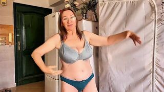 Watch this curvy MILF tease and tease you with her massive natural tits in sexy lingerie solo - 10 image