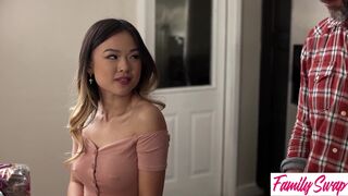 Watch Jay Romero & Charles Dera deepthroating, fucking, and stuffing tight Asian pussies in wild POV orgy - 2 image
