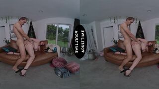 Lauren Phillips cheats with neighbor while husband watches - POV virtual sex with big tits MILF - 12 image