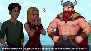 Dane's Porn Game: MILF with Big Tits Plays Hentai Game with Hunk