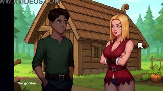 Dane's Porn Game: MILF with Big Tits Plays Hentai Game with Hunk
