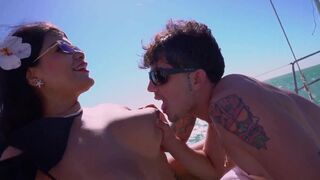 Watch Big Jackson & Issane Talvez pound a shy young man on Rio yacht - a hot MILF with long hair goes wild! - 2 image