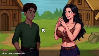 Busty MILF with massive tits takes on a big cock in anime game-play adventure - 4 image