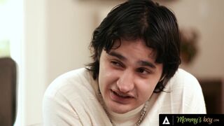 Stepmom Dana Vespoli & stepson Elias Cash take turns getting their holes stuffed in wild double penetration threesome with big tits & tattoos - 2 image