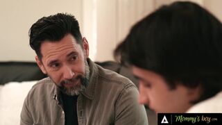 Stepmom Dana Vespoli & stepson Elias Cash take turns getting their holes stuffed in wild double penetration threesome with big tits & tattoos - 3 image