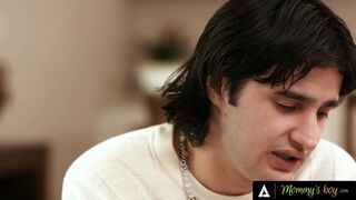 Stepmom Dana Vespoli & stepson Elias Cash take turns getting their holes stuffed in wild double penetration threesome with big tits & tattoos - 6 image