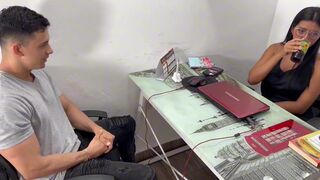 Lian Grey & Lina Henao interview their stepson's hung Latina MILF for his big cock - 5 image