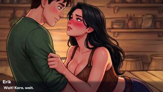 Kara's massive tits and mouth take on Dane's massive cock in steamy hentai action! - 1 image