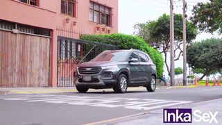 Itsvan Inka's tight latina pussy drilled by stepmom's boyfriend in doggystyle while Dafne Michelle watches - 3 image
