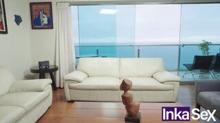 Itsvan Inka's tight latina pussy drilled by stepmom's boyfriend in doggystyle while Dafne Michelle watches - 4 image
