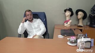 Sofia Del Mar & Marion Cobretti take turns pounding the office desk while their big tits bounce around - 3 image