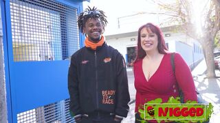 Lucia Bianco Guy 2 goes wild on a skinny black dude's huge natural tits & juicy clit - 4 image
