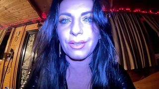 MilfyCalla's curvy body dominates & teases in black leather - 15 image