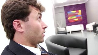 Lisa Ann's massive jugs take a rough pounding from James Deen's massive meat stick - 3 image