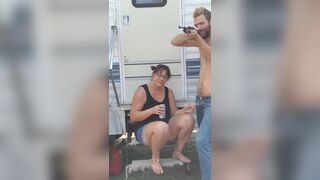 Fun at camp leads to cum on tits - 2 image