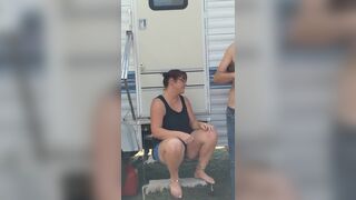 Fun at camp leads to cum on tits - 4 image