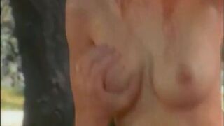 Lovely inexperienced brunette girl with tattoo loves to suck and get fucked outside