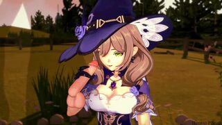 Genshin Impact: Lisa BlowJob And TitJob CumShot Hentai