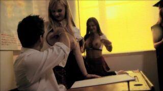 SchoolGirls Sluts... Orgy in Classroom!!! - 2 image