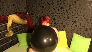 Annadevot - Black Balloon, golden heels, red fingernails - 4 image