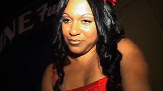 Black dude picks big booty ebony girl with wide hips