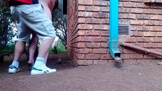 Fucking my neighbors wife in the garden