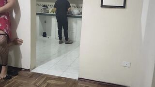 Cuckold fucking my best friend's wife while she is in the kitchen What a good woman she has - 14 image