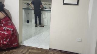 Cuckold fucking my best friend's wife while she is in the kitchen What a good woman she has - 9 image