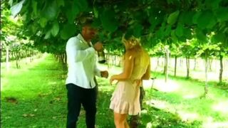Dane and Staci sneak into a winery and fuck hard in the open - 4 image