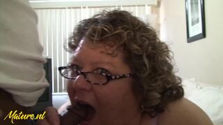 Busty Mature Lady Just Loves Sucking On BBC So Much! - 3 image