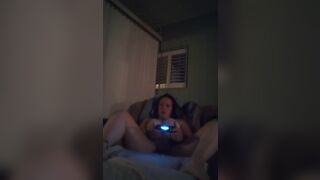 Little by little I take off my mini dress and panties while smoking and playing Fortnite - 10 image