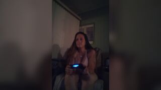 Little by little I take off my mini dress and panties while smoking and playing Fortnite - 7 image