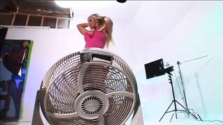 Sexy blonde model gets a facial after taking the camerman's dick in her ass - 1 image