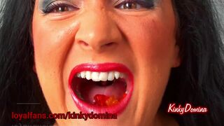 Bright Red Lips Gummy Bear Vore