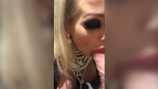 ESCORT GIVES INTENSE BLOWJOB WITH RED LIPSTICK (ADD MЕ ОN SNAP: teensluxts) - 7 image