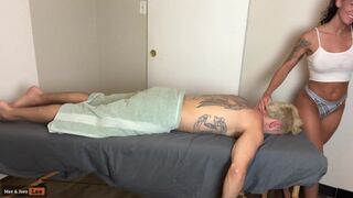 Naughty Massage Therapist Rides Him Until He Fills Her Up with Cum: Mav & Joey Lee 4K - 3 image