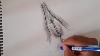 ROUGH PUSSY TREATMENT,A beautiful flower drawing female figure HD Porn, Hardcore, - 11 image