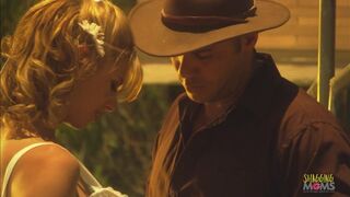 Attractive inexperienced blonde with small tits fucked by cowboys big hard dick - 6 image